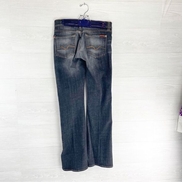7 For All Mankind Dark Wash Mid Rise Bootcut Jeans - Picture 5 of 11